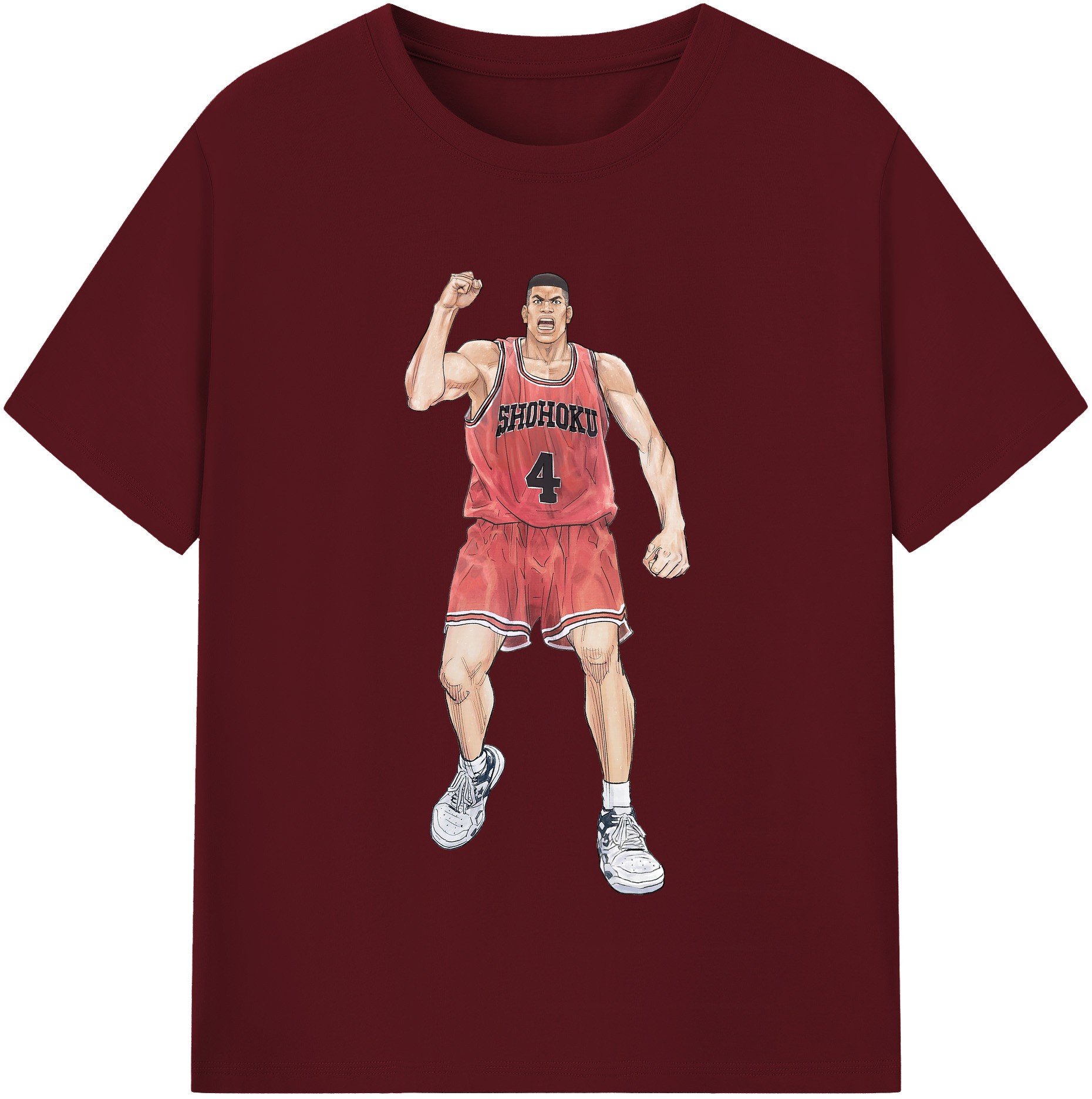 SLAM DUNK／スラムダンク 綿100％半袖Tシャツ（フロントプリント）